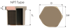 Picture of NPT 3/8" / TL=16,0mm / SW=20mm